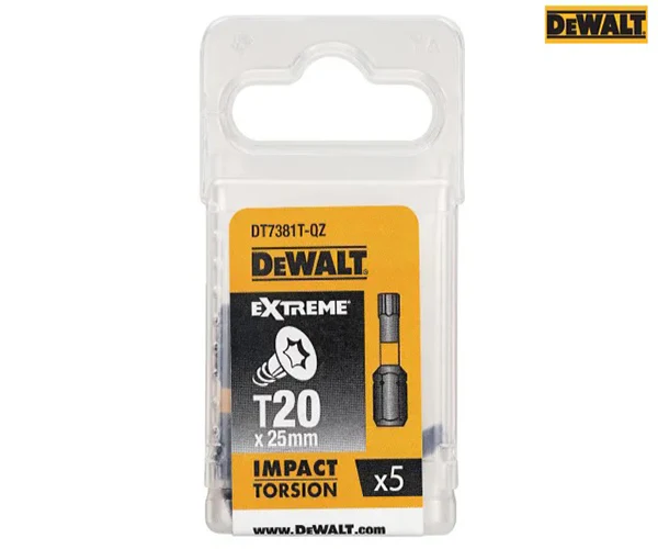 Impact Torsion Bits TX20 x 25mm (Pack 5) - Image 2