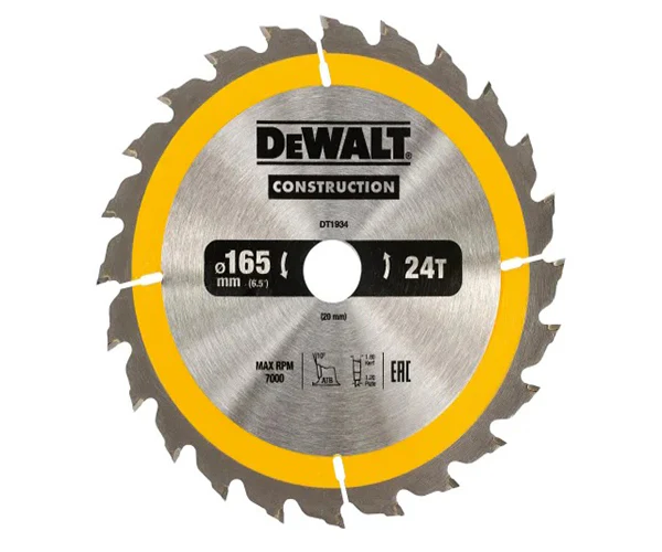 Portable Construction Circular Saw Blade 165 x 20mm x 24T