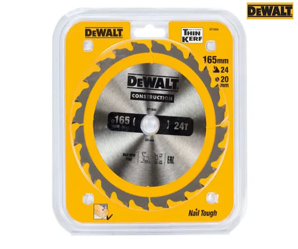 Portable Construction Circular Saw Blade 165 x 20mm x 24T - Image 2
