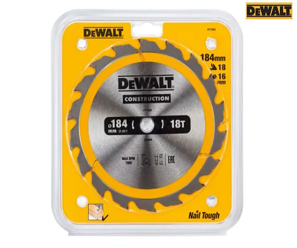 Portable Construction Circular Saw Blade 184 x 16mm x 18T - Image 2