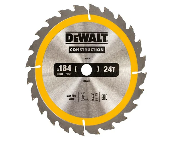 Portable Construction Circular Saw Blade 184 x 16mm x 24T