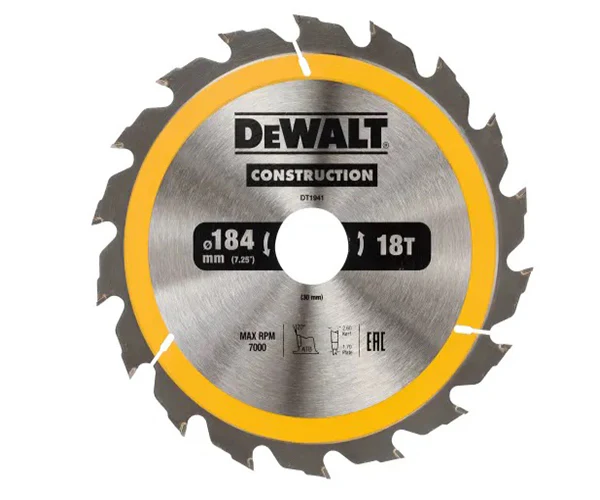 Portable Construction Circular Saw Blade 184 x 30mm x 18T