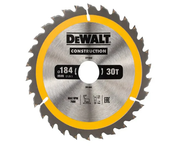 Portable Construction Circular Saw Blade 184 x 30mm x 30T