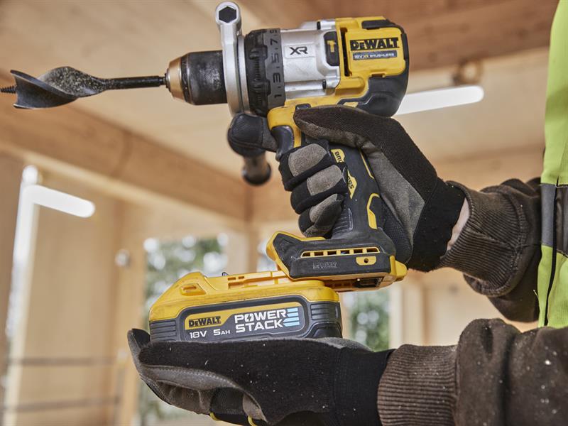 DeWALT Power Tools DCD1007H2T Hammer Drill 18V 2 x 5.0Ah POWERSTACK™ Li-ion - Image 4