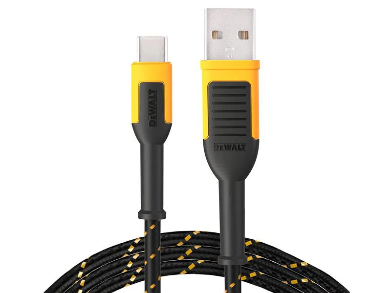 DEWALT Telecoms USB A to USB C Reinforced Charging Cable 3m (10ft) - Image 2
