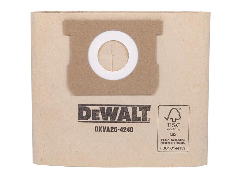 DEWALT Vacuum DXVA25-4240 Dust Bag (Pack 3) - Image 2