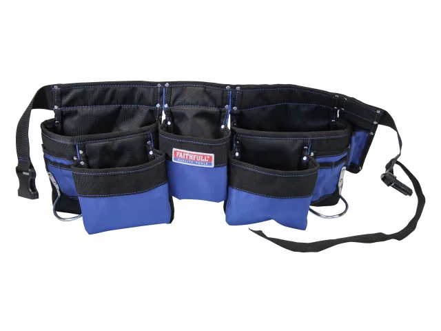 Faithfull Double Tool & Nail Pouch 2100D Nylon - Image 2