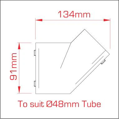 Doughty Speedrail Angle Tee 45° - Image 3
