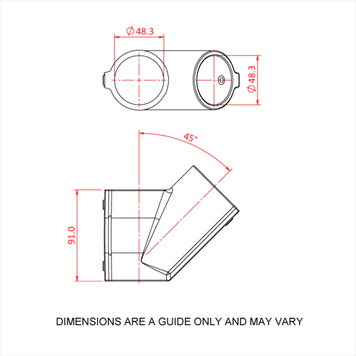 Doughty Speedrail Angle Tee 45° - Image 5