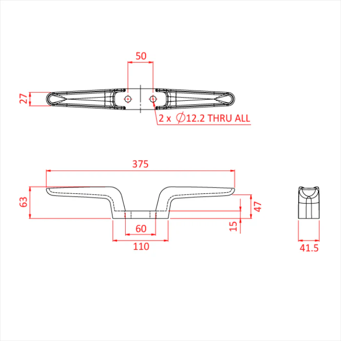 Doughty Flyrail Cleats - Image 5