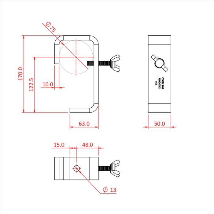 Doughty 60-75mm Hook Clamp (Steel) - Image 14