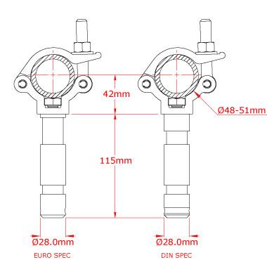Doughty Lightweight Big Ben Clamp W/28mm Spigot - Image 4