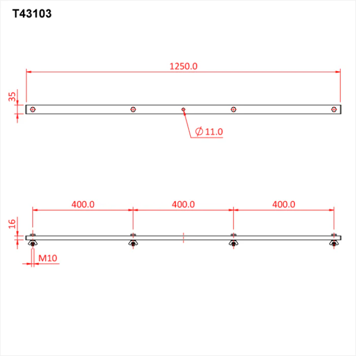 Doughty Lantern Tee Bar (Supplied with Lamp Fixings) - Image 12
