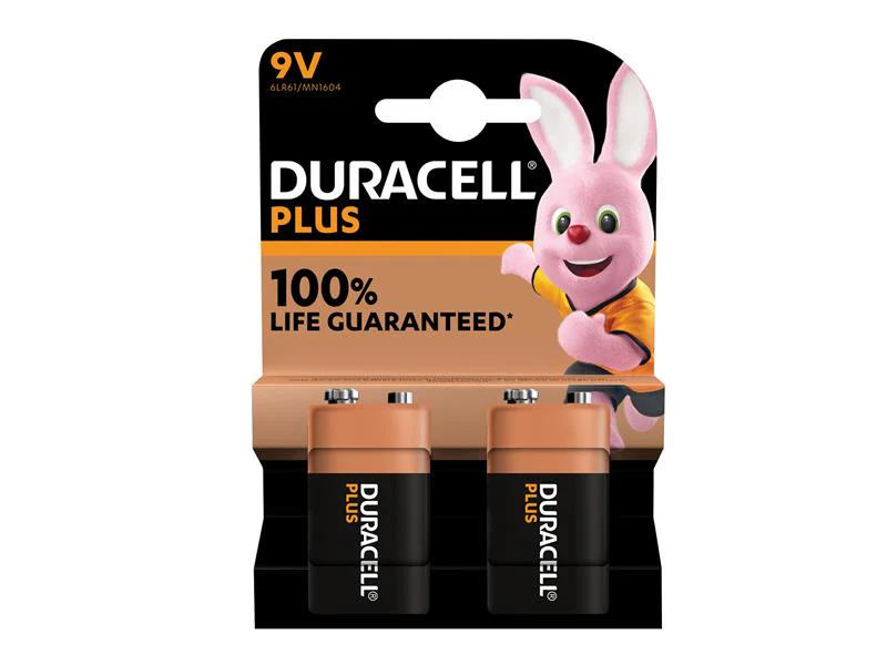 Duracell 9V Plus Power +100% Batteries (Pack 2) - Image 2