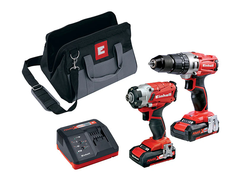 Einhell  Power X-Change Combi & Impact Driver Twin Pack 18V 2 x 2.0Ah Li-ion - Image 2
