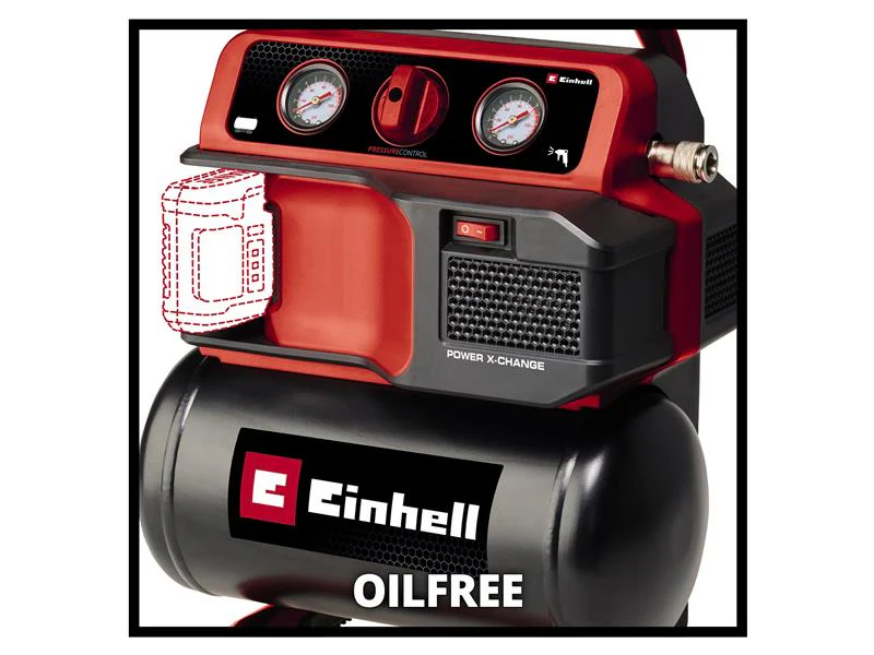 Einhell TE-AC 18/75 Li OF-Solo Power X-Change Air Compressor 18V Bare Unit - Image 3