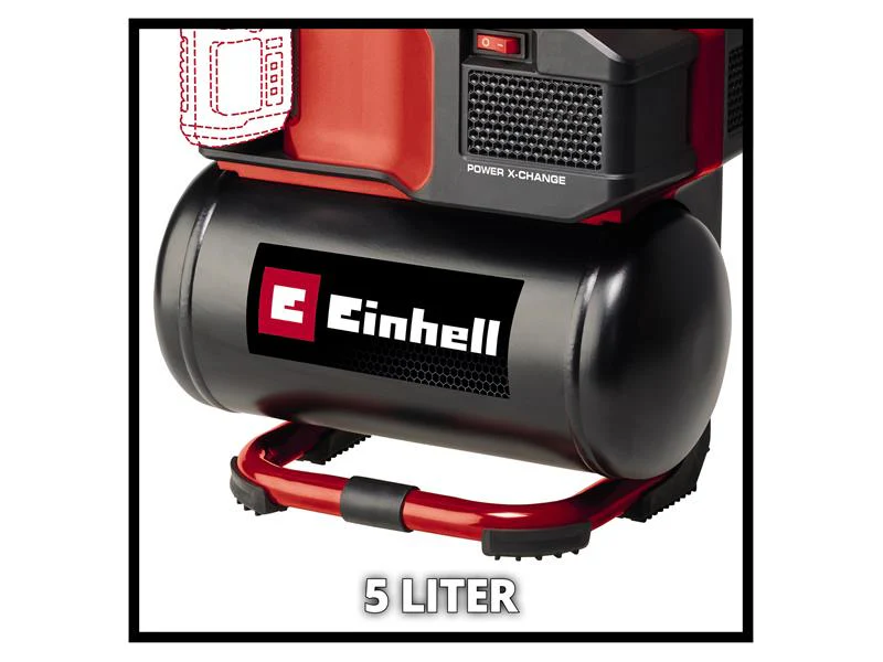 Einhell TE-AC 18/75 Li OF-Solo Power X-Change Air Compressor 18V Bare Unit - Image 4