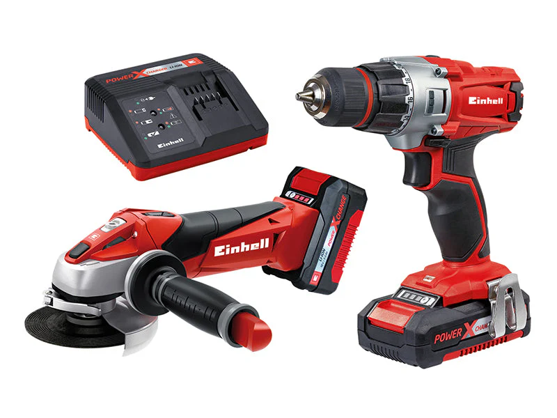 Einhell TE-TK 18 Li Drill & Grinder Kit 18V 1 x 1.5Ah & 1 x 3.0Ah Li-ion - Image 2