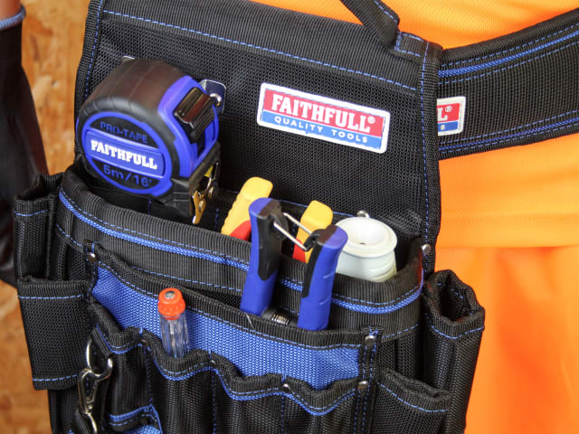 Faithfull Electricians Tool Pouch 2100D Nylon - Image 3
