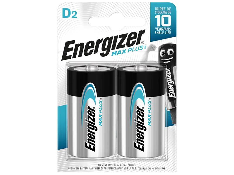 Energizer® MAX PLUS™ D Alkaline Batteries (Pack 2) - Image 2