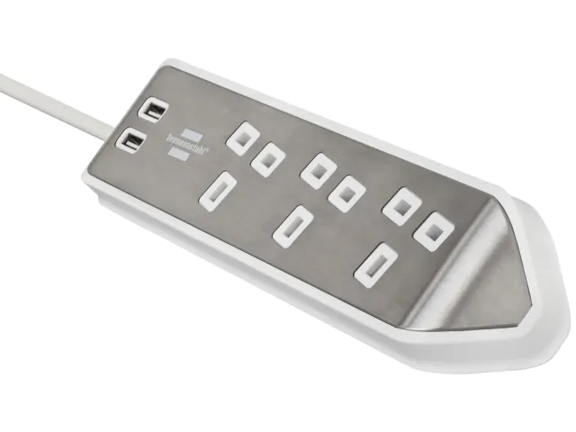 Brennenstuhl estilo Corner Extension Lead 240V 3-Gang 13A White 2m - Image 3