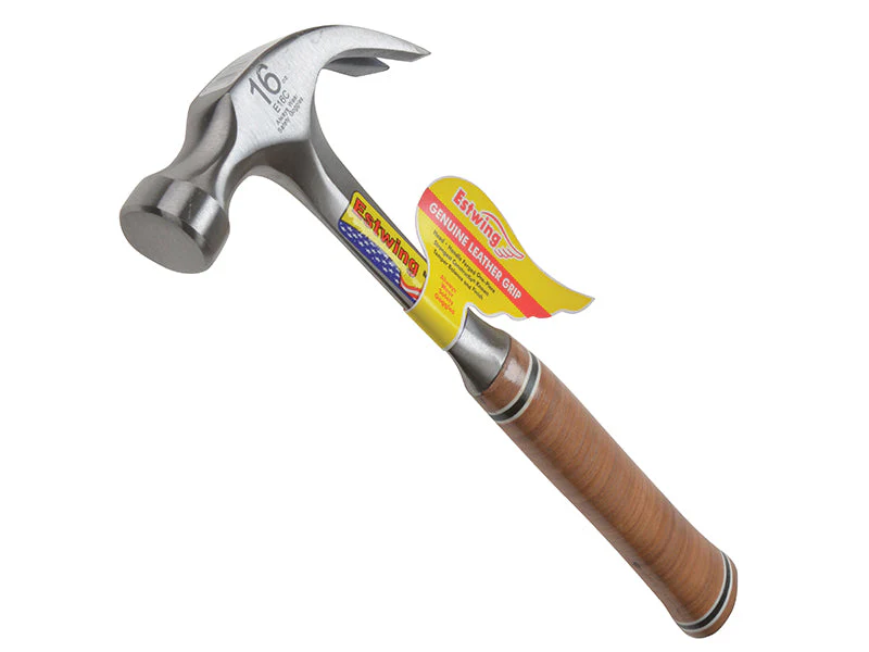 Estwing  E16C Curved Claw Hammer - Leather Grip 450g (16oz) - Image 2
