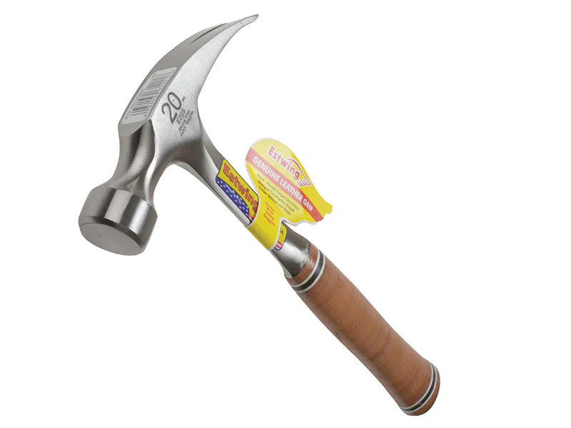 Estwing  E20S Straight Claw Hammer - Leather Grip 560g (20oz) - Image 2
