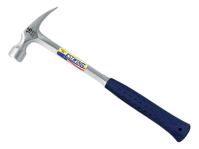 Estwing  E3/16S Straight Claw Hammer - Vinyl Grip 450g (16oz)