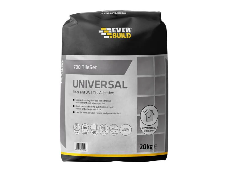 Everbuild  700 TileSet Universal Grey 20kg