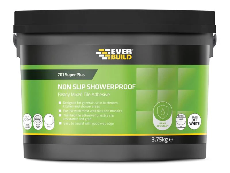Everbuild 701 Acrylic Non Slip Tile Adhesive 14kg - Image 2