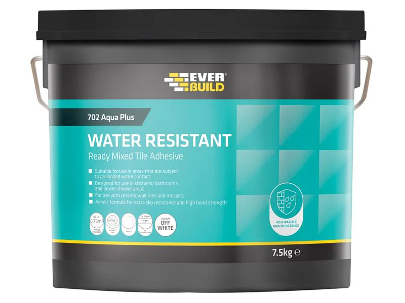 Everbuild  702 Water Resistant Tile Adhesive 7.5kg/5 litre - Image 2
