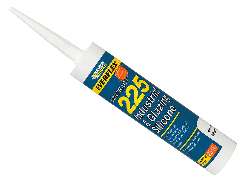 Everbuild  Everflex® 225 Industrial & Glazing Silicone Brushed Steel 295ml