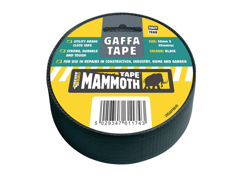 Everbuild Gaffa Tape 50mm x 45m Black - Image 2
