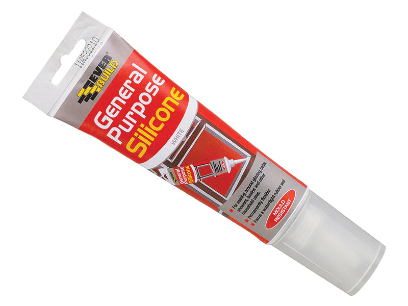 Everbuild  General Purpose Easi Squeeze Silicone Sealant White 80ml - Image 2