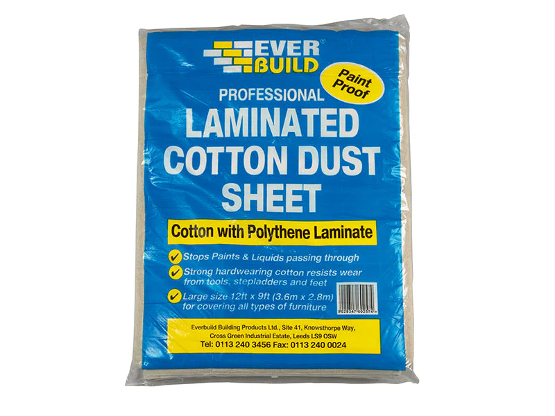Everbuild Laminated Cotton Dust Sheet 3.6 x 2.7m - Image 2