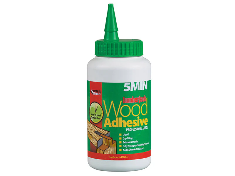 Everbuild Lumberjack 5min Polyurethane Wood Adhesive Liquid 750g - Image 2