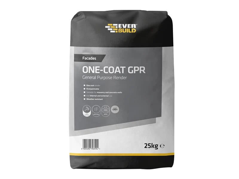 Everbuild One-Coat General Purpose Render Grey 25kg - Image 2