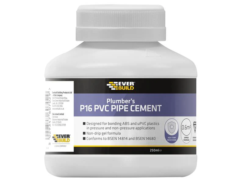 Everbuild  P16 Plumber's PVC Pipe Cement 250ml - Image 2