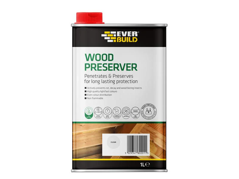 Everbuild  Wood Preserver Clear 1 litre