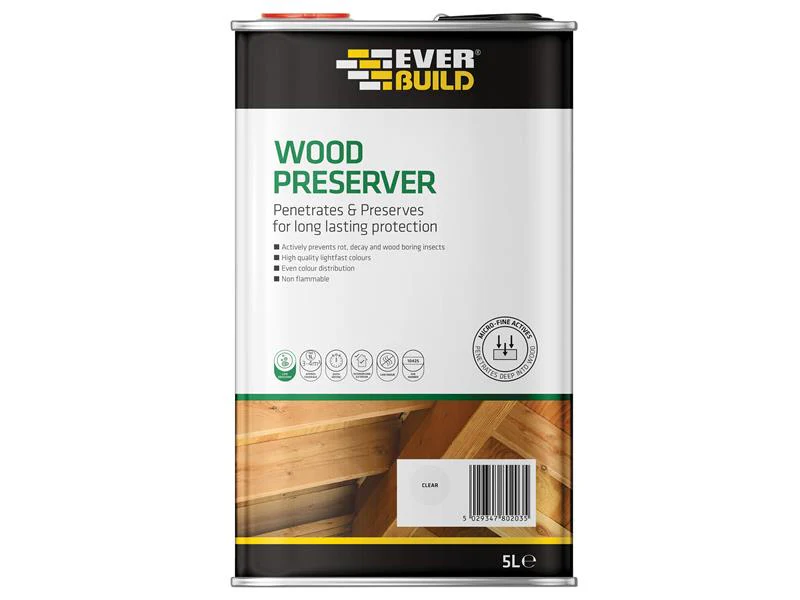 Everbuild Wood Preserver Fir Green 5 litre - Image 2