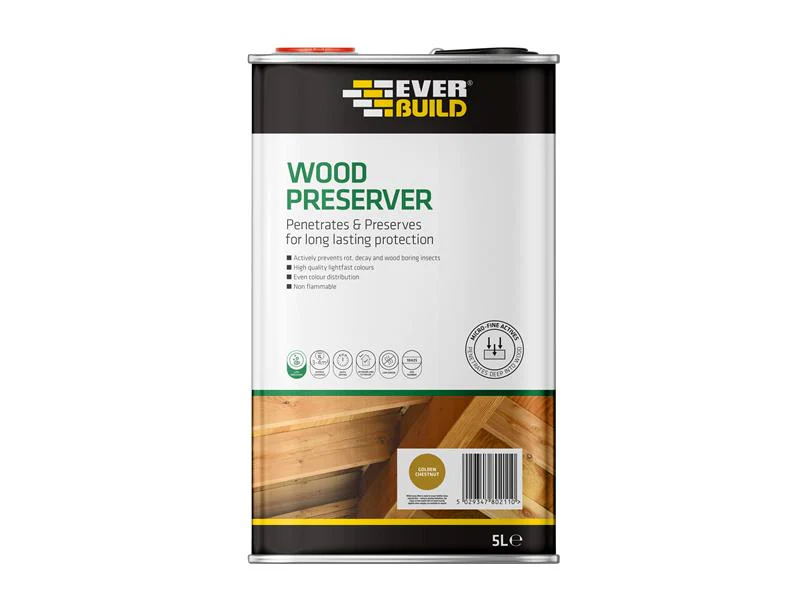 Everbuild  Wood Preserver Golden Chestnut 5 litre