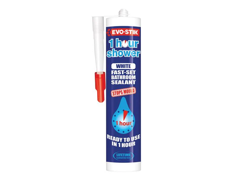 EVO-STIK 1 Hour Shower Sealant White 310ml - Image 2