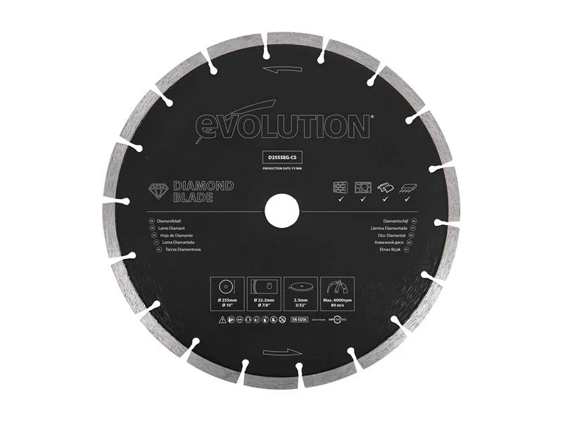 Evolution General Purpose Diamond Blade 255 x 22.2mm