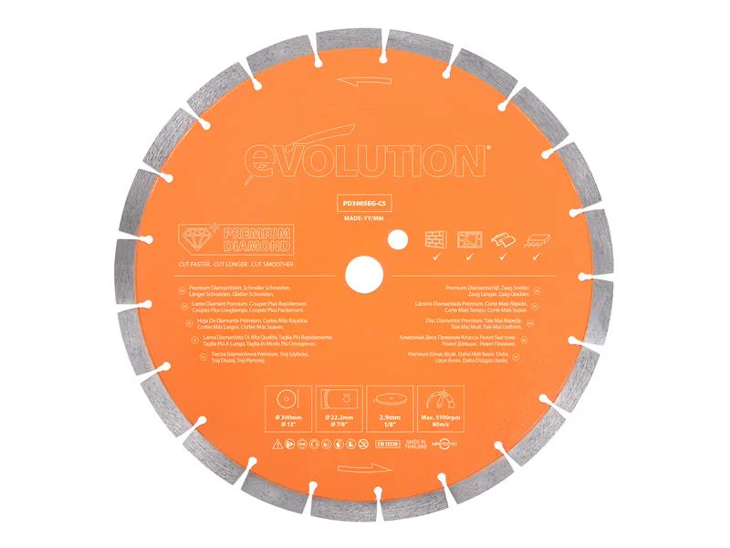 Evolution Premium Diamond Disc Cutter Blade 300 x 22.2mm - Image 2