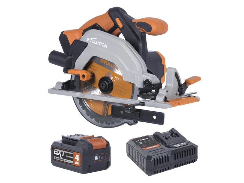 Evolution  R165CCS-Li EXT Circular Saw 18V 1 x 4.0Ah Li-ion