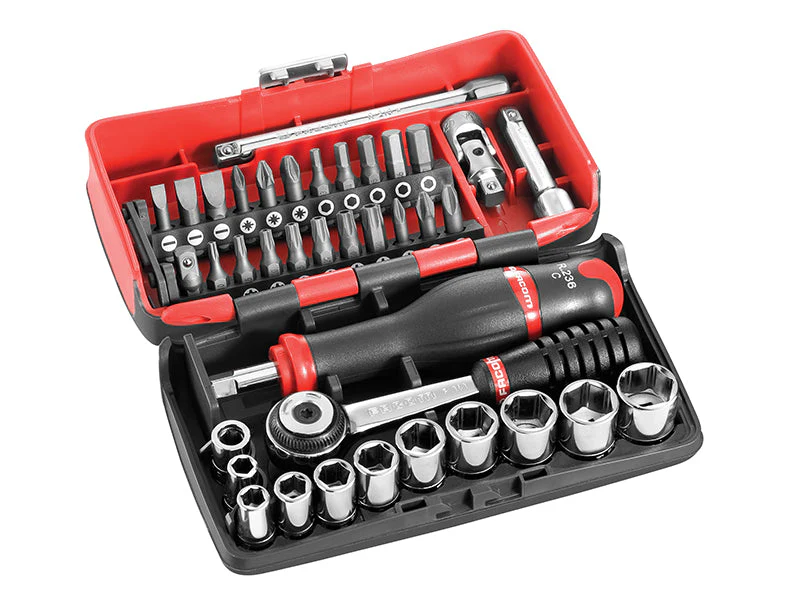 Facom  1/4in Drive R2NANO Socket Set, 38 Piece