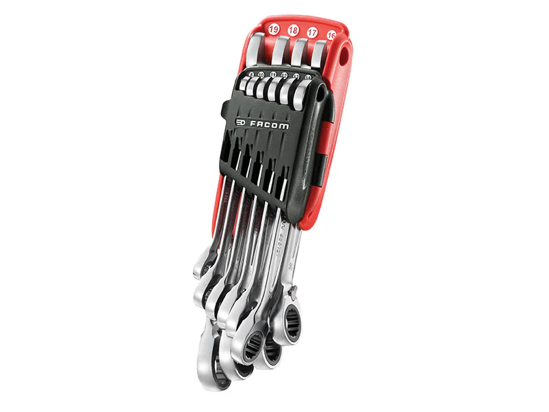 Facom 467B.JP10PB Ratchet Combination Wrench Set, 10 Piece - Image 2