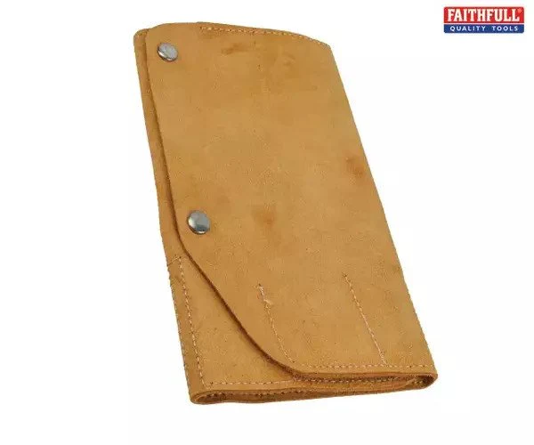 Faithfull 10 Pocket Leather Tool Roll 48 x 27cm - Image 2