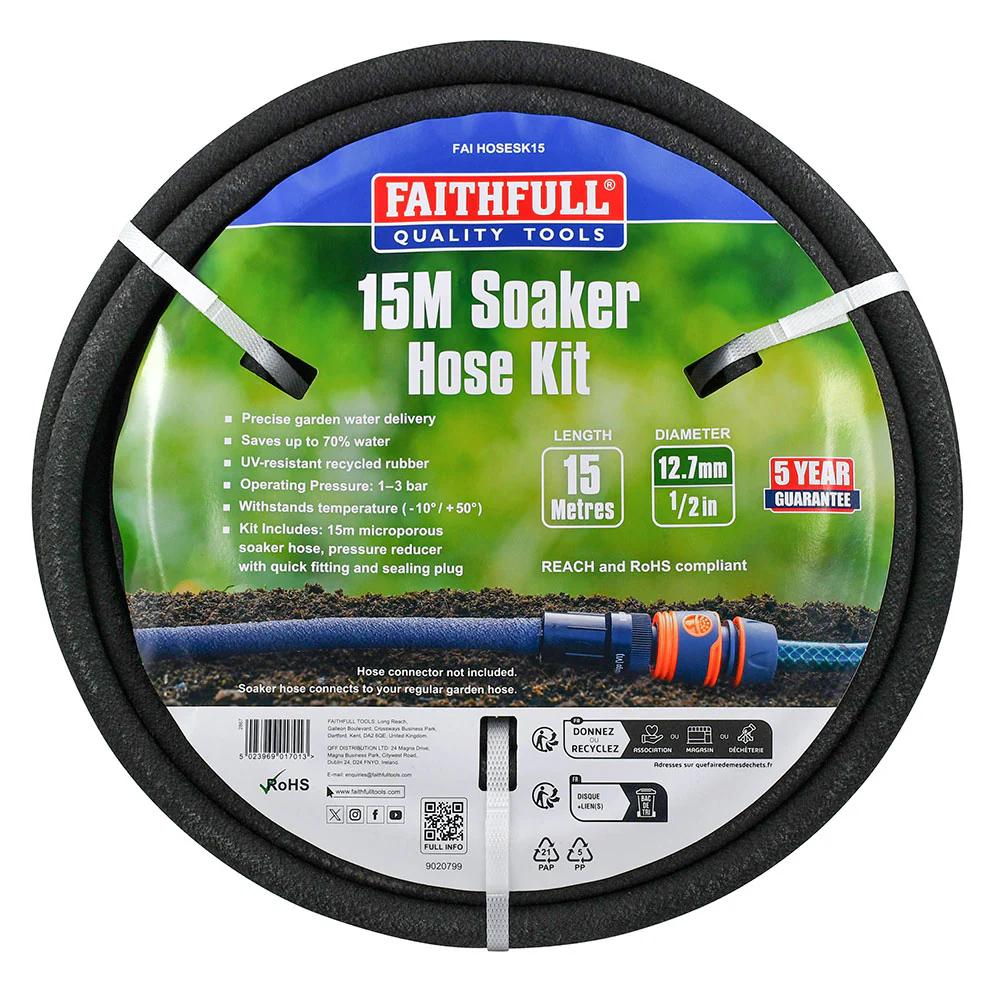 Faithfull 15 Metre Soaker Hose Kit - Image 2