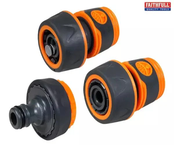 Faithfull 3/4in Plastic Hose Fittings Kit, 3 Piece - Image 2